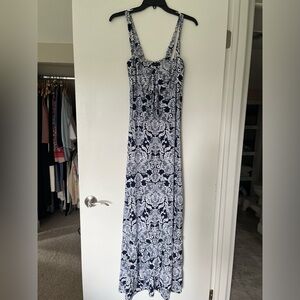 Blue & White Maxi Dress